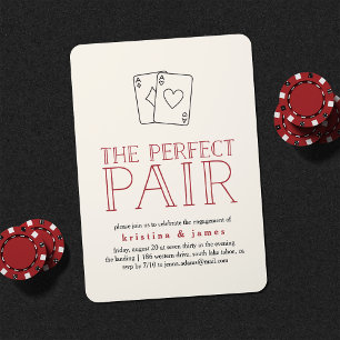 Perfect Pair Casino Engagement Party Kaart