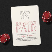 Perfect Pair Casino Engagement Party Kaart