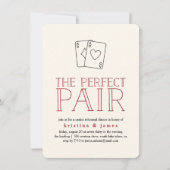 Perfect Pair Casino Rehearsal Dinner Invitation Kaart (Voorkant)