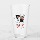 Perfect Pair Casino Theme Couples Foto Favor Glas (Voorkant)