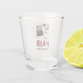 Perfect Pair Casino Theme Couples Foto Favor Shot Glas (Achterkant)