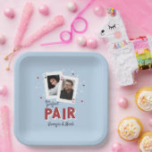 Perfect Pair Casino Theme Couples Photo Papieren Bordje (Feest)