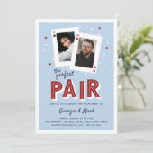 Perfect Pair Casino Theme Engagement Party Kaart (Staand voorkant)