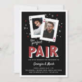 Perfect Pair Casino Theme Engagement Party Kaart (Voorkant)