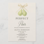Perfect Pair Coquette Bow Bridal Shower Kaart (Voorkant)