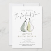 Perfect Pair Doodle Pears Bruiloftsfeest Kaart (Voorkant)