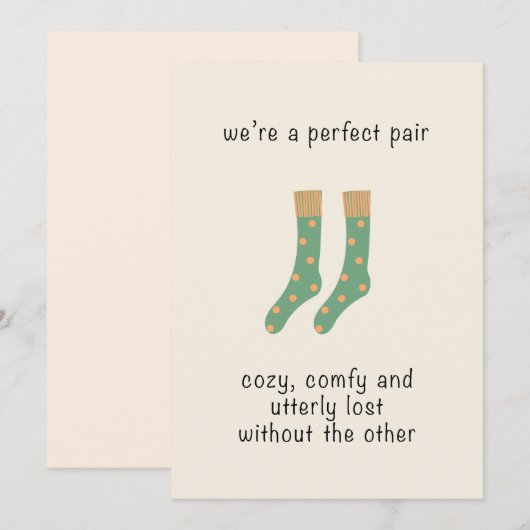 Perfect Pair Feestdagenkaart (Voorkant / Achterkant)