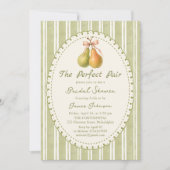 Perfect Pair Green Pear bruiloft uitnodiging (Voorkant)