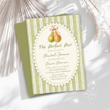 Perfect Pair Green Pear bruiloft uitnodiging