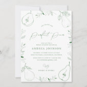 Perfect Pair Hand Drawn Pear Theme Vrijgezellenfee Kaart (Voorkant)