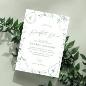 Perfect Pair Hand Drawn Pear Theme Vrijgezellenfee Kaart