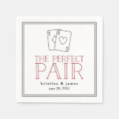 Perfect Pair | Paren Casino-thema Speelgoed Kaart Servetten (Voorkant)