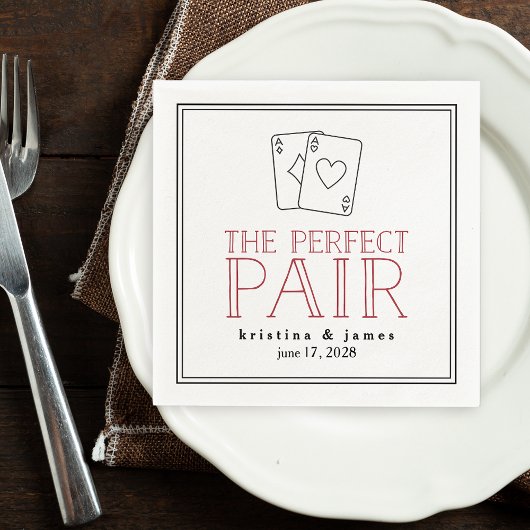 Perfect Pair | Paren Casino-thema Speelgoed Kaart Servetten