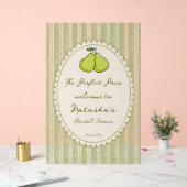 Perfect pair pear bridal shower welcome sign acryl bord (Huwelijk)