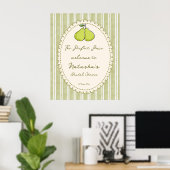 Perfect pair pear bridal shower welcome sign poster (Thuiskantoor)