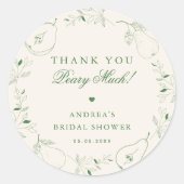 Perfect Pair Peer Thema Bruiloft Feest Bedankt Ronde Sticker (Voorkant)