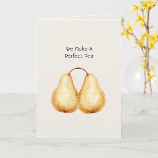 Perfect Pair Peren Liefde Kaart (Gele Bloem)