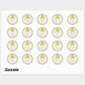 Perfect pair sage green pear bridal shower favor ronde sticker (Vel)