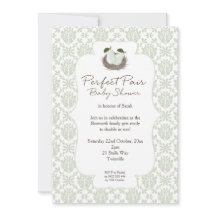 Perfect Pair Twin Baby shower Invitation