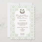 Perfect Pair Twin Baby shower Uitnodiging (Voorkant)