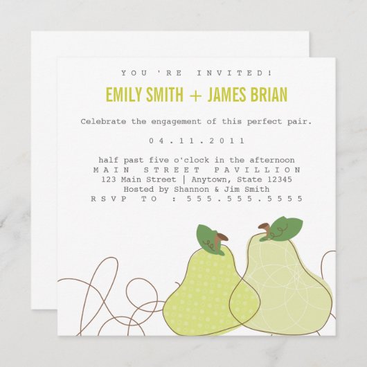 Perfect Pair Verloving Aankondiging (Voorkant / Achterkant)