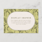 Perfect Pair Vintage Pear Bridal Shower Informatiekaartje (Voorkant)