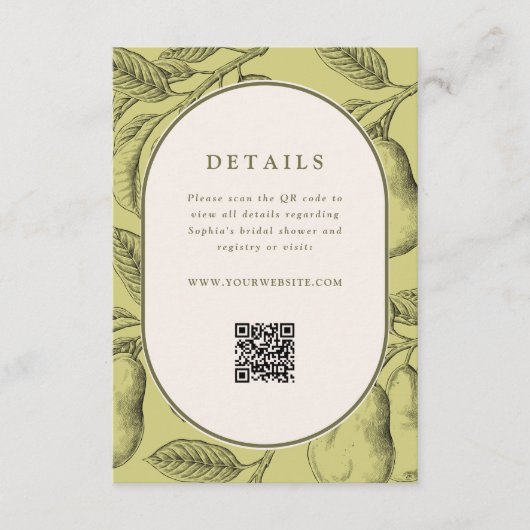 Perfect Pair Vrijgezellenfeest QR-code Informatiekaartje (Voorkant)