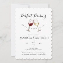 Perfect Pairing Wijn Glas Thema Verlovingsfeestje