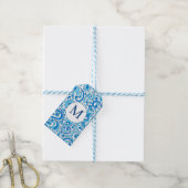 Perfect Paisley Blauw Signature Cadeaulabel (Met Touw)