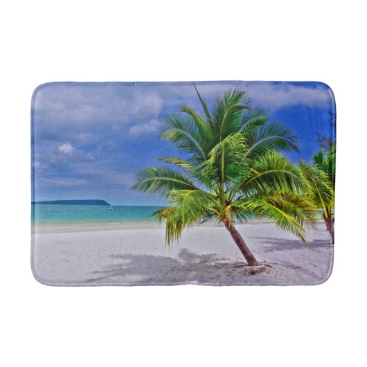 Perfect palm Tree Tropical Island Beach Badmat (Voorkant)
