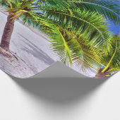 Perfect palm Tree Tropical Island Beach Cadeaupapier (Hoek)