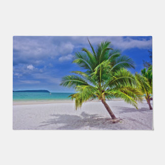Perfect palm Tree Tropical Island Beach Deurmat