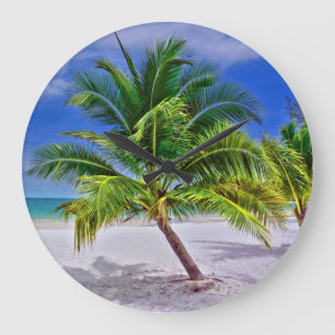 Perfect palm Tree Tropical Island Beach Grote Klok