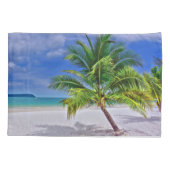 Perfect palm Tree Tropical Island Beach Kussensloop (Achterkant)