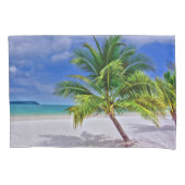 Perfect palm Tree Tropical Island Beach Kussensloop (Voorkant)