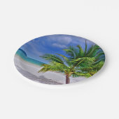 Perfect palm Tree Tropical Island Beach Papieren Bordje (Gekanteld)