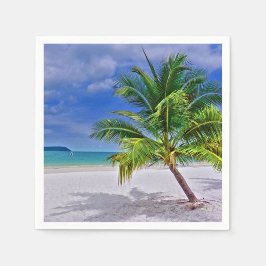 Perfect palm Tree Tropical Island Beach Servet (Voorkant)