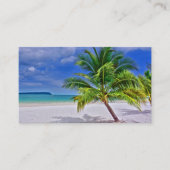 Perfect palm Tree Tropical Island Beach Visitekaartje (Voorkant)