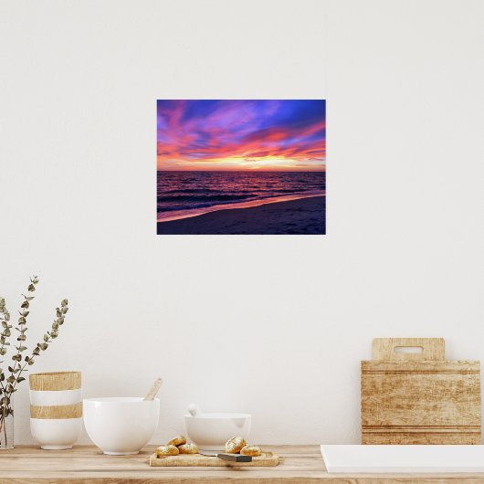 Perfect Paradise Beach Sunset Poster (Keuken)