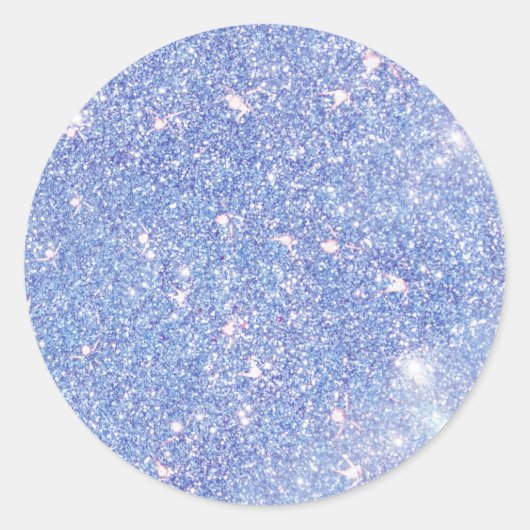 Perfect Paradise Sky Blue Sparkle Glitter Ronde Sticker (Voorkant)