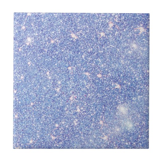 Perfect Paradise Sky Blue Sparkle Glitter Tegeltje (Voorkant)