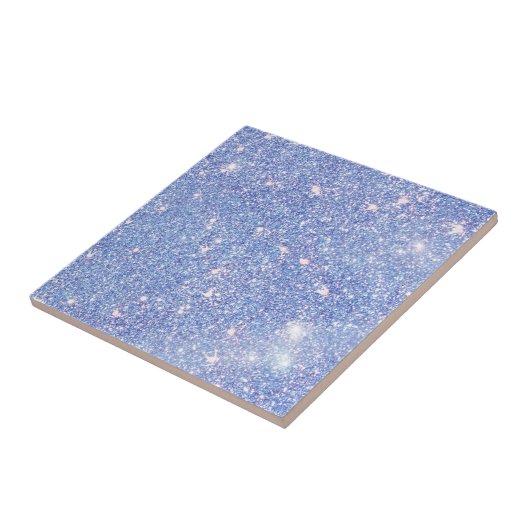 Perfect Paradise Sky Blue Sparkle Glitter Tegeltje (Zijkant)