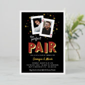 Perfect parasodie Casino Theme Couples Shower Folie Uitnodiging (Staand Voorkant)