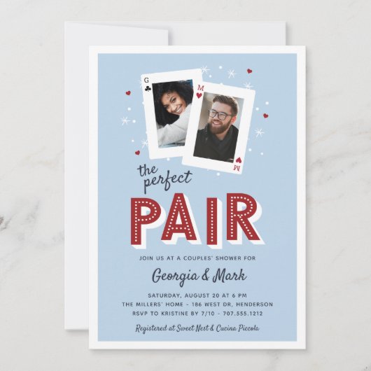 Perfect parasodie Casino Theme Couples Shower Kaart (Voorkant)