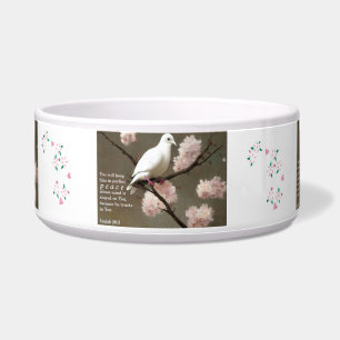 "Perfect Peace Dove" Isaiah 26:3-keramische plante Voerbakje