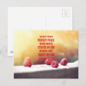 Perfect Peace Isaiah 26:3 Briefkaart (Voorkant / Achterkant)