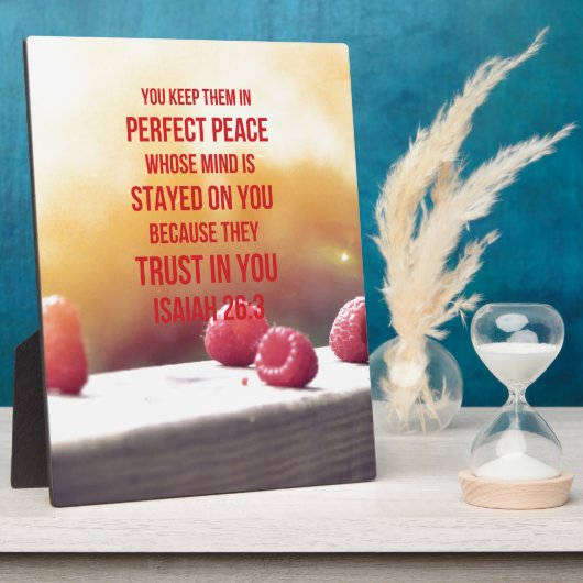 Perfect Peace Isaiah 26:3 Fotoplaat (Zijkant)