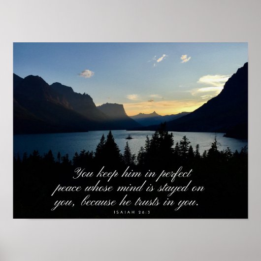 Perfect Peace Isaiah 26:3 Poster (Voorkant)