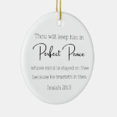 Perfect Peace Ornament ~ Isaiah 26:3 ~ Bijbelverse (Rechts)