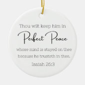 Perfect Peace Ornament ~ Isaiah 26:3 ~ Bijbelverse (Voorkant)